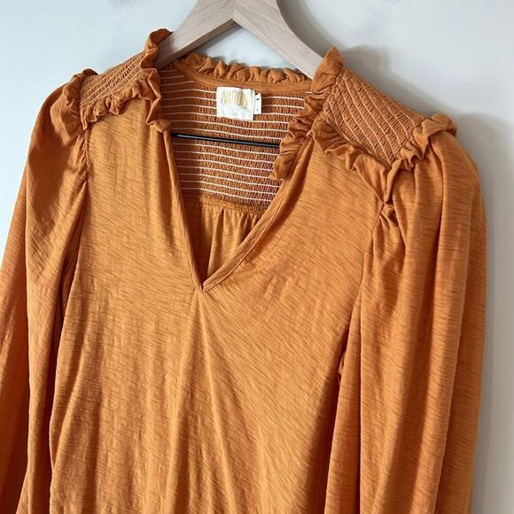 Nation LTD Dolly Smocked Long Sleeve Blouse Size Small - Picture 5 of 10